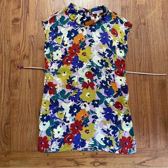 Clements Ribeiro floral sleeveless dress size XL - Picture 7 of 14